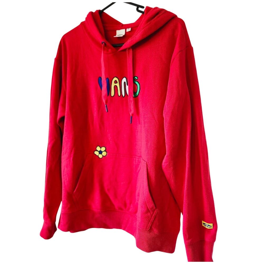Vans Red and Yellow Crew Neck Sweater